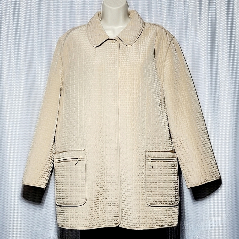 Hilary Radley Quilted Jacket Golden Beige Women's XL